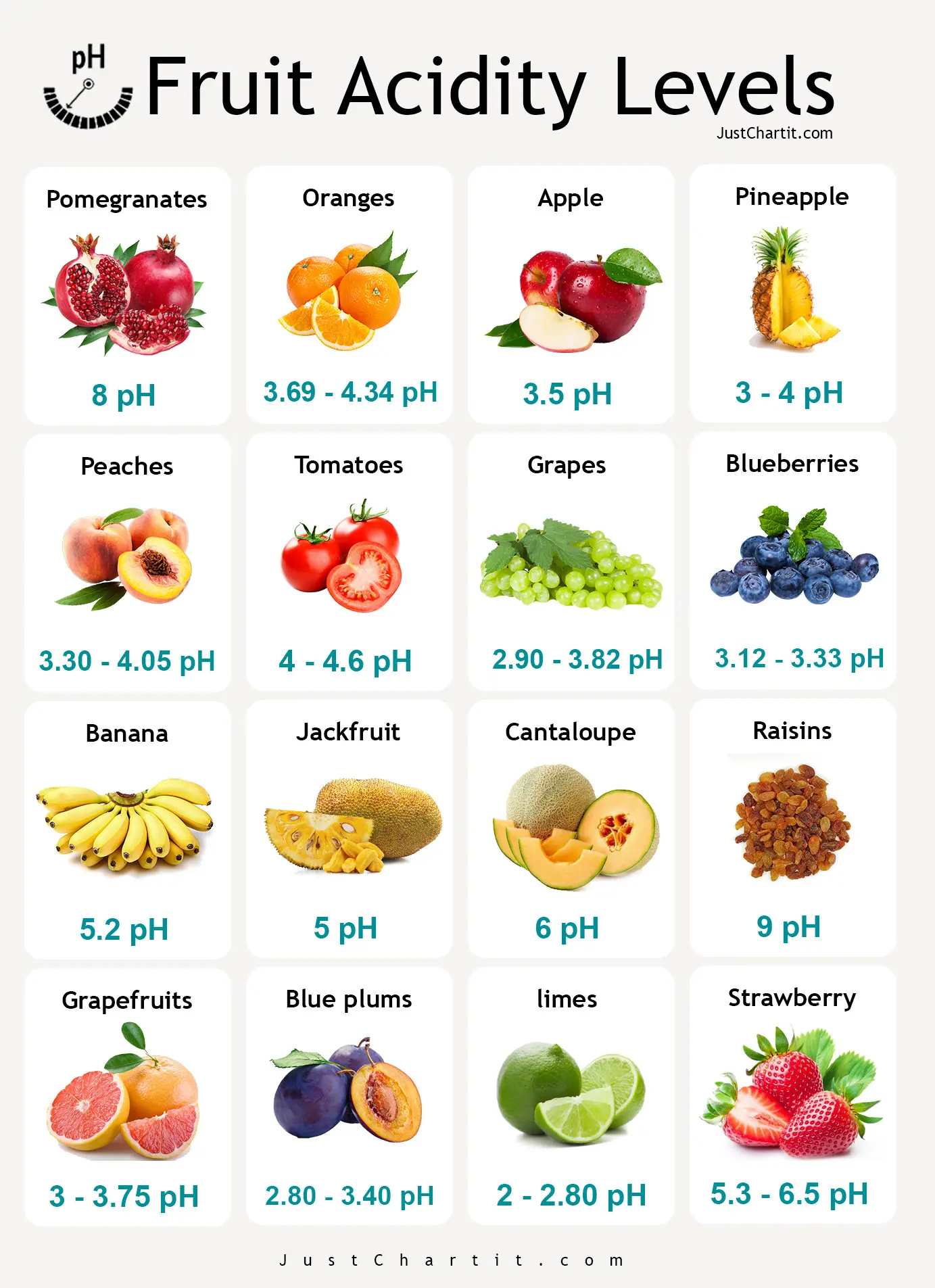 fruit acidity chart